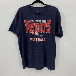 NFL Team Apparel Mens XL T-Shirt New England Patriots Navy Heather Short Sleeve
